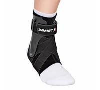 Zamst A2-DX Tobillera Deportiva Negra - Soporte de Tobillo Deportivo Transpirable para Hombres y Mujeres con Estabilizadores de Protección para Esguince de Tobillo de Alto Grado, Derecha, S
