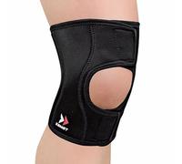 Zamst EK-1 Rodillera deportiva - Rodillera de Compresión Ligera para Hombres y Mujeres con Diseño de Panel Abierto, para Soporte General de Rodilla y Alivio del Dolor de Rodilla - L