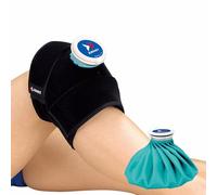 Zamst IW-1 Set - Paquete de Compresas Frías Reutilizables para Aplicar Hielo en Codos, Rodillas y Tobillos, Portátiles, con Correa para Aliviar Dolor, sin Condensación, Rellenable - Talla Única