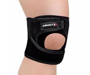 Zamst JK-1 Rodillera Deportiva - Rodillera de Compresión Ajustable para Hombres, Mujeres y Niños con Almohadilla de Presión que Da Apoyo Bajo la Rodilla, para Dolores de Salto y de Crecimiento - XS