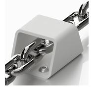 ZAMURANO. Anclaje antirrobo de alta seguridad para moto. Cepo de suelo o pared. Blanco