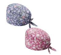 ZAMXHUG 2pcs Gorro Quirúrgico con Botones Ajustable para Hombre y Mujer Gorro de Chef Gorro de Toalla para Médico Dentista Enfermera farmacéuticos, talla única