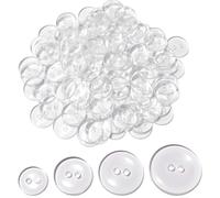 ZAMXHUG Botones Transparencia 200 Piezas Costura Manualidades 12.5mm 15mm 18mm 20mm