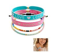 ZAMXHUG Conjunto de 4 Pulseras Surferas Mujer y Hombre, Pulsera Fina Estilo Boho Hippie, Fabada, Accesorios Festivales Playa, Hechos a Mano Ajustables