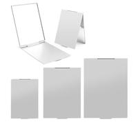 ZAMXHUG Espejo de Bolsillo - 3pcs Ultrafino y Duradero,Espejo de Maquillaje con Carcasa de Aluminio,Espejo Plegable portátil Unisex,Espejo cosmético para Viajes,De múltiples Fines Espejo(3 tamaños)