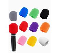 ZAMXHUG Protectores para micrófono - 10 pcs Colores Cubierta de Espuma de Micrófon,Parabrisas para Micrófono, Haga Que el micrófono Sea Resistente al Polvo, a Las caídas y al Viento (10 Colores)