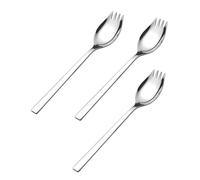 ZAMXHUG Tenedor-Cuchara - 4 pcs de Tenedores de Acero Inoxidable, Mango de 19cm de Largo y Tenedores de Buffet Resistentes, Tenedores de Pasta de arroz Frito de Postre de Frutas para