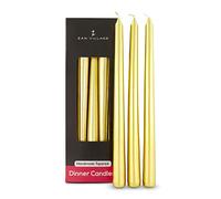 Zan Village Candle Company - Velas cónicas para cena, paquete de 10, larga duración de 7 horas de combustión, estilo veneciano largo clásico, sin perfume, velas sin goteo, fabricadas en el Reino Unido