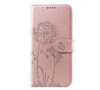 Zanaé Cartera para Galaxy A37 Premium Diseño Flores y Mariposas, Rosa champán