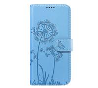 Zanaé Cartera para iPhone 17e Premium Diseño Flores y Mariposas, Azul claro