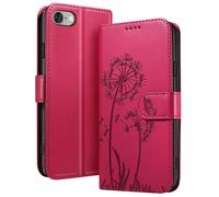 Zanaé Funda tipo cartera para iPhone 7 / 8 / SE 2022 Diseño premium Flores Mariposa