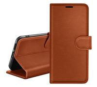 Zanaé Funda tipo cartera para Oppo A40 con soporte y lengüeta magnética, Marrón
