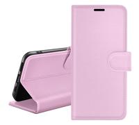 Zanaé Funda tipo cartera para Xiaomi Redmi 10C con soporte y lengüeta, Rosa