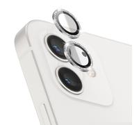 Zanaé Protector de Cámara para iPhone 12 de Cristal Templado y Aluminio, Plata