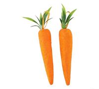 Zanahorias artificiales decorativas que añaden un toque de capricho a tu espacio vital u oficina (2 piezas)