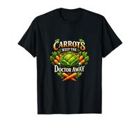 Zanahorias Keep The Doctor Away Country Farm Juego de Palabras Camiseta