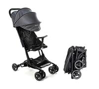 ZANCLEM Silla Paseo Bebe Ligera hasta 25 kg Reclinable Súper Equipado, Carrito bebe Plegable Compacto y Ligero, Cinturón de 5 Puntos y Freno de Pedal, Silla Paseo de Avion Gris