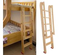 ZANDCR Escalera de Repuesto para litera de 78, 69, 59, 49 y 39 Pulgadas de Alto, Color Madera Natural, Escalera para Cama Alta con pasamanos, Soportes de Gancho, escalones Anchos, almohad
