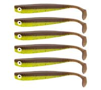 Zanderbait 12 cm Kiwi, señuelo de Pesca, Cebo Artificial, lucioperca, cebos Blandos, Peces de Goma, 6 Unidades.
