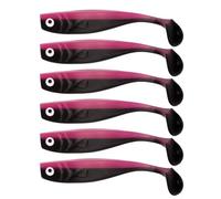 Zanderbait 9 cm Black Pinki, señuelos de Pesca, señuelos Artificiales, lucioperca, cebos Blandos, Peces de Goma, Cebo de Goma, Contenido del envío: 6 Unidades.