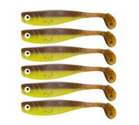 Zanderbait 9 cm Kiwi, señuelo de Pesca, Cebo Artificial, lucioperca, cebos Blandos, Peces de Goma, 6 Unidades.