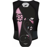 Zandona Soft Active Evo Leaves Chaleco de niños, negro-lila, tamaño 135 cm 145 cm 150 cm