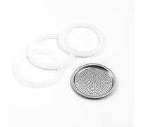 zanetti - Juego de recambios universales para cafeteras de 2 tazas, recambios para cafeteras Moka compuesto por 3 juntas y 1 filtro