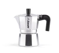 Zanetti, Mama - Cafetera Moka de aluminio, cafetera de media taza, moka expreso con sistema antigoteo, junta de silicona, mango ergonómico