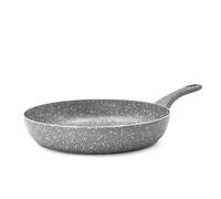 Zanetti Pietra Rara - Sartén antiadherente con aluminio con mango Soft Touch de alta resistencia, 30 cm de diámetro, color gris, fabricada en Italia