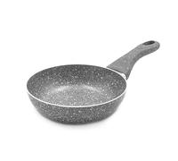 Zanetti Pietra Rara - Sartén antiadherente con mango de aluminio suave al tacto, diámetro de 18 cm, color gris, fabricada en Italia (no apta para inducción)