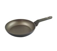 Zanetti, Sartén forjada de alto espesor Terra, sartén antiadherente de aluminio, apta para todos los pisos incluida inducción, mango Soft Touch efecto madera, diámetro 28 cm, embalaje 100% reciclado