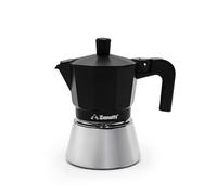 Zanetti, Star - Cafetera de inducción (3 tazas, con caldera de acero inoxidable y asas ergonómicas, apta para inducción, 3 tazas), color negro