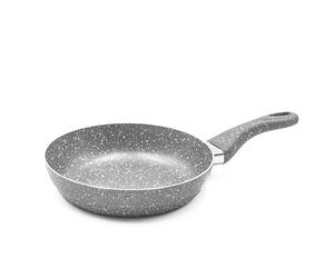 Zanetti Stone Rara Sartén antiadherente con mango de aluminio suave al tacto, alta resistencia, 28 cm de diámetro, color gris, fabricado en Italia