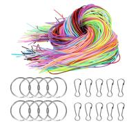 Zanfqvo 200 Piezas Hilos para Hacer Pulseras - 20 Colores de Hilo Encerado para Pulseras con Llavero y Gancho - Hilo Plástico Scooby Doo para DIY Collares y Llaveros
