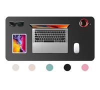 Zanfqvo Alfombrilla de Escritorio - Protector Escritorio, PU Impermeable, Antideslizante - Alfombrilla Ratón Grande (80 x 40 cm) - Mouse Pad para Escritorio, Ordenado(Negro)