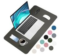 Zanfqvo Alfombrilla de Escritorio - Protector Escritorio, PU Impermeable, Antideslizante - Alfombrilla Ratón Grande (80 x 40 cm) - Mouse Pad para Escritorio, Ordenado (Gris plateado)