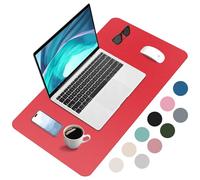 Zanfqvo Alfombrilla de Escritorio - Protector Escritorio, PU Impermeable, Antideslizante - Alfombrilla Ratón Grande (80 x 40 cm) - Mouse Pad para Escritorio, Ordenado (Rojo)