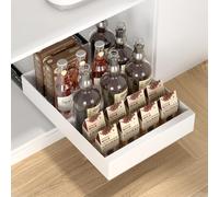 Zanfqvo Cajón Telescópico, Cajones Extraíbles para Armario de Cocina, Cajón Deslizante Para Alacena, Ampliable Cajón Deslizante Para Alacena, Organizador de Armario Extraíble-30 cm x 42 cm x 7 cm