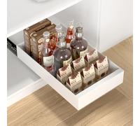 Zanfqvo Cajón Telescópico y Deslizante Para Armario de Cocina, Ampliable Para Alacena, Organizador de Armario Extraíble-25 cm x 42 cm x 7 cm