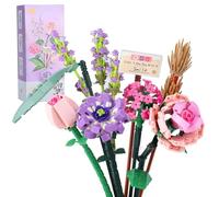 Zanfqvo Kit de Ramo de Flores, Flores Artificiales, Bloques de construcción Flores, Kit de construcción de Ramos de Flores, Regalos de Juguete en San Valentín, Regalos de cumpleaños