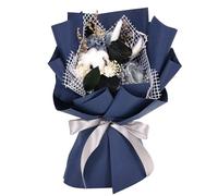 Zanfqvo Ramos de Rosa Eterna - Regalos Originales para Mujer - Rosa Eterna Natural Preservada para Mamá Novia Esposa Cumpleaños Navidad Valentín (Negro)