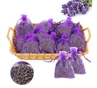 Zanfqvo Saquitos de Lavanda - 20x Lavanda Seca Natural como Ambientador Armario - Antipolillas para Armarios y Cajones, Habitaciones