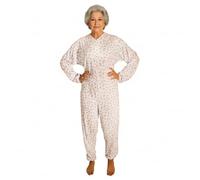 ZANI LUIGI ANGELO Pijama de verano 100 % algodón, completo con mangas largas y cremallera trasera, para hombre o mujer en 5 tallas, apto también para personas mayores. Fabricado en Italia, Mujer., L