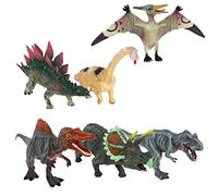 ZANIMO & CO - 6 Dinosaurios - 039615 - Verde - Plástico - Coleccionable - Juguete para niños - Realista - Miniatura - Surtido de Animales - A Partir de 3 años