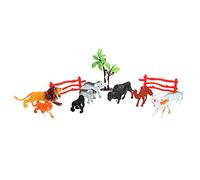 ZANIMO & CO - 9 Animales Salvajes y Accesorios - 033255 - Modelo Aleatorio - Plástico - Coleccionable - Juguete Infantil - Realista - Miniatura - Surtido de Animales - A Partir de 3 años