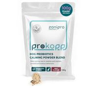 Zanipro Suplementos calmantes para Perros, probióticos y L-triptófano en Polvo para Perros ansiosos, Ayuda contra el estrés y la ansiedad, Fuegos Artificiales, Viajes en Coche, Tratamiento de relaja