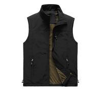 Zanisouta Chaleco de trabajo para hombre sin mangas Chaleco de pesca de invierno de forro polar Chaleco ligero de caza Chaleco para exterior Chaleco acolchado Chaleco ligero de ocio Chaqueta