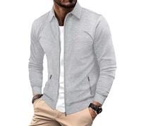 Zanisouta Chaqueta de entrenamiento para hombre, de manga larga, para el tiempo libre, para el tiempo libre, para el invierno, para el trabajo, informal, con cremallera, cómoda, para senderismo, para