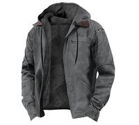 Zanisouta Chaqueta de forro polar para hombre, cárdigan de manga larga, chaqueta de trabajo, chaquetas de forro polar ligero con cremallera Suéteres y cárdigans Otoño Winetr Calor Ocio Sudadera para