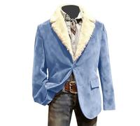 Zanisouta Chaqueta de pana de Navidad para hombre, chaqueta de Navidad, invierno, chaqueta de Navidad, diseño de Papá Noel, chaqueta cálida de Papá Noel, traje deportivo, chaqueta de traje, disfraz de